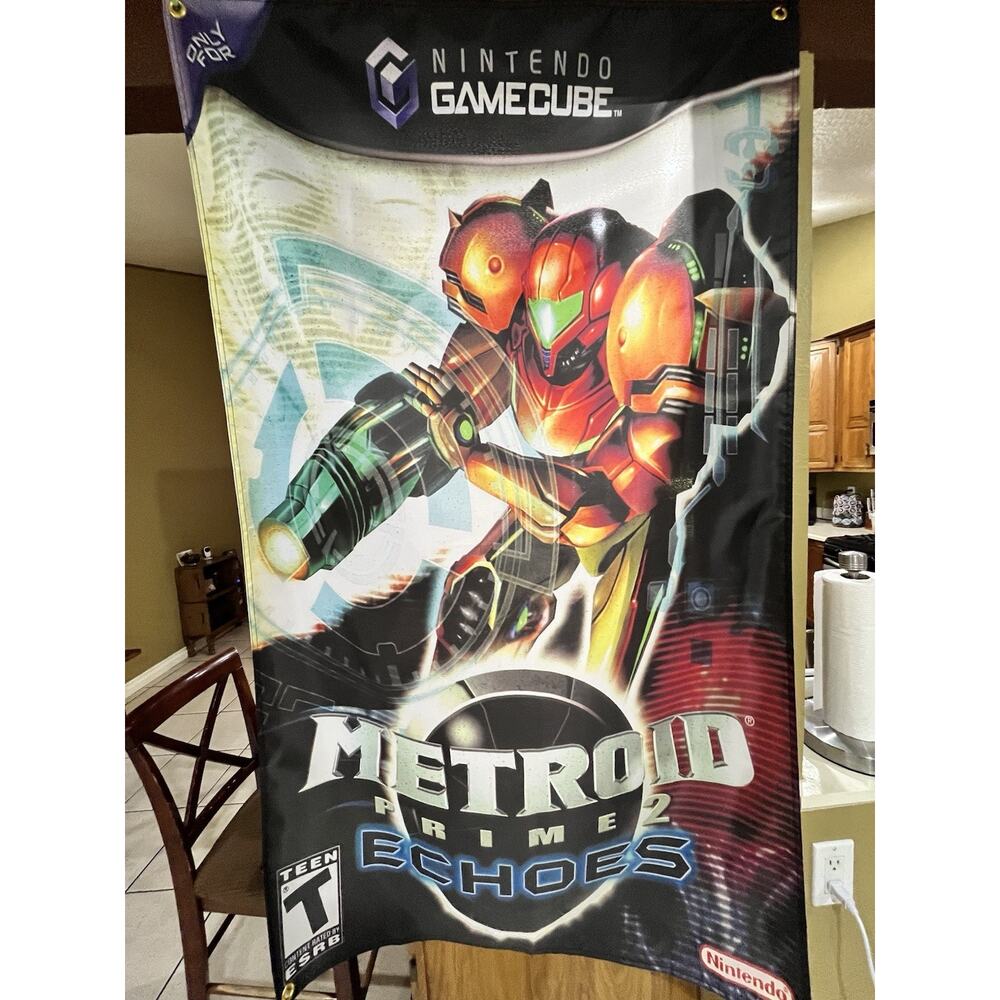 Metroid Prime 2 Echoes 5ft Flag Banner Nintendo Gamecube 2005 Poster NGC